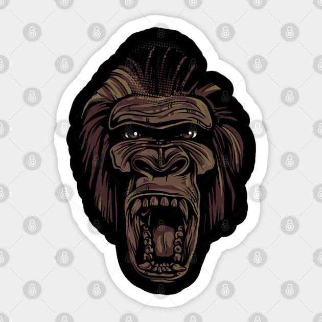 Gorilla face Sticker by Urbanprint